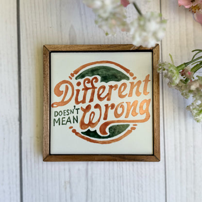 'Different' not Wrong